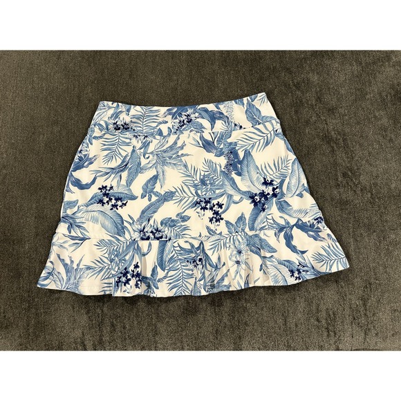 Tommy Bahama Blue and White Mini Skirt - Picture 1 of 10